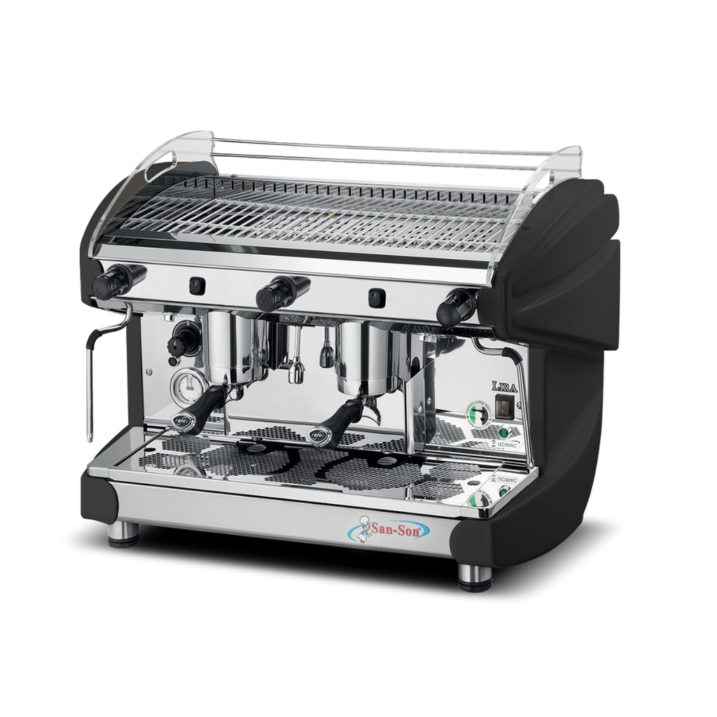 [107556] Cafetera Italiana Semiautomática de 2 Grupos 240 Tazas LIRA2SA-B SAN-SON