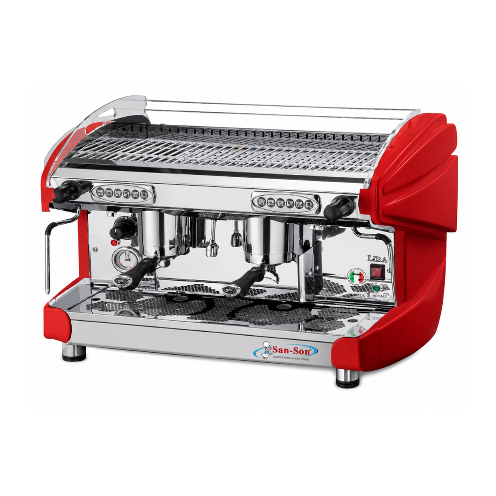 [107559] Cafetera Italiana Electrónica Programable de 2 Grupos 240 Tazas LIRA2E-R SAN-SON