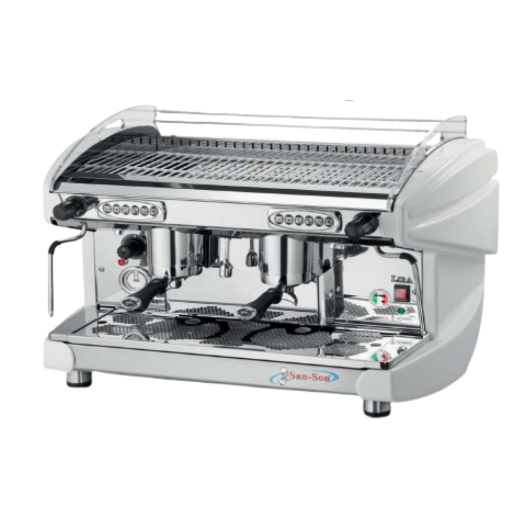 [107561] Cafetera Italiana Electrónica Programable de 2 Grupos 240 Tazas LIRA2E-A SAN-SON
