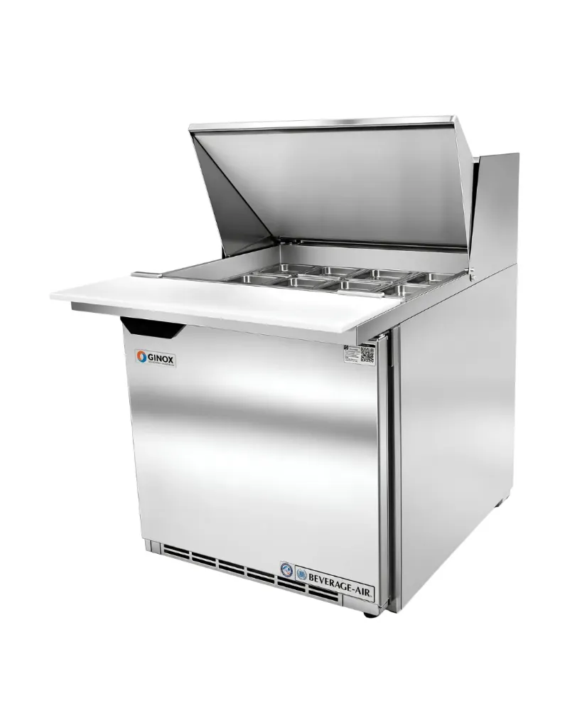[7770007] Mesa fría refrigerada de una sección con tapa superior extendida SPE27-12M-B BEVERAGE AIR