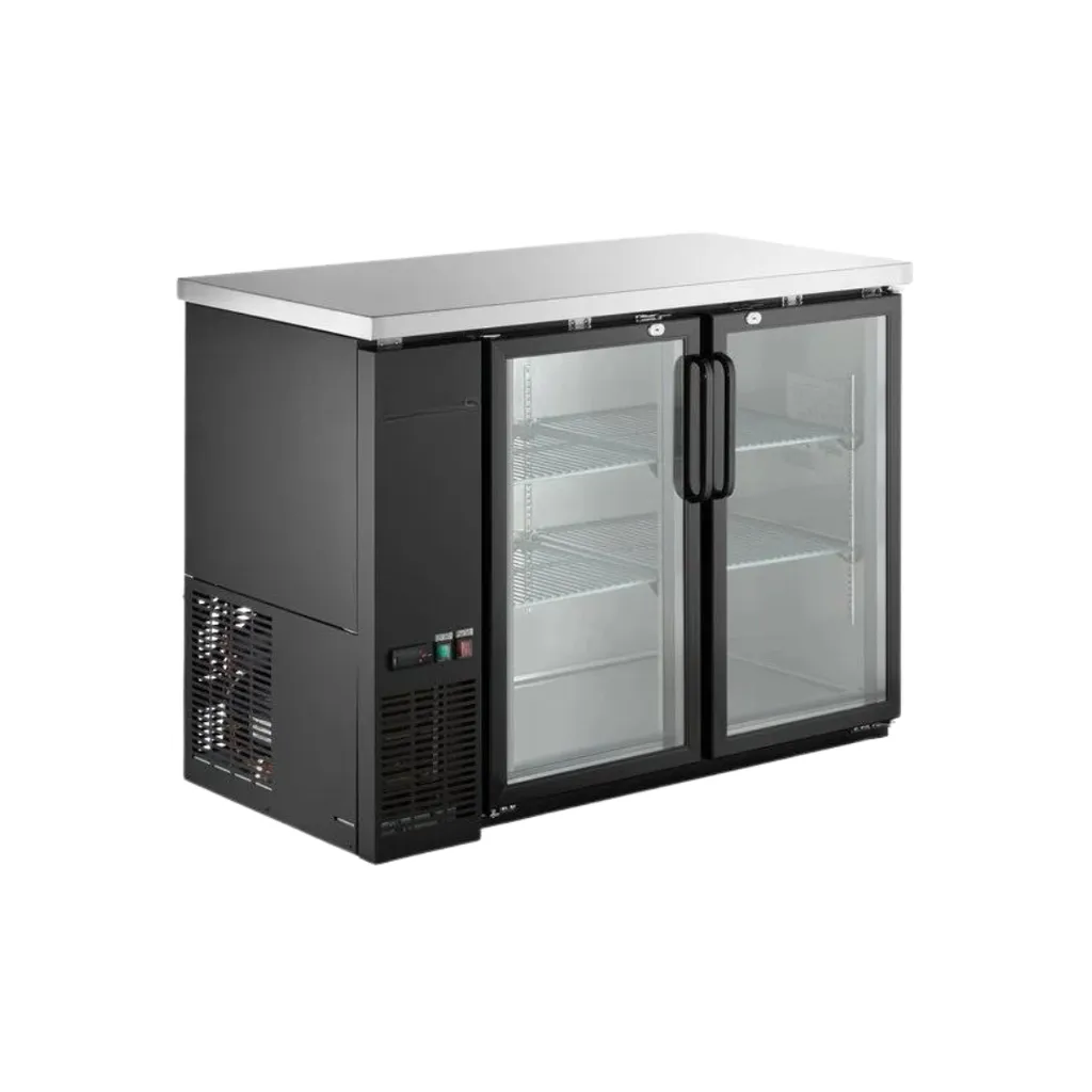 CONTRA BARRA REFRIGERADA 2 PUERTAS DE CRISTAL D5-CBR-2PC-SS-02 ICEHAUS