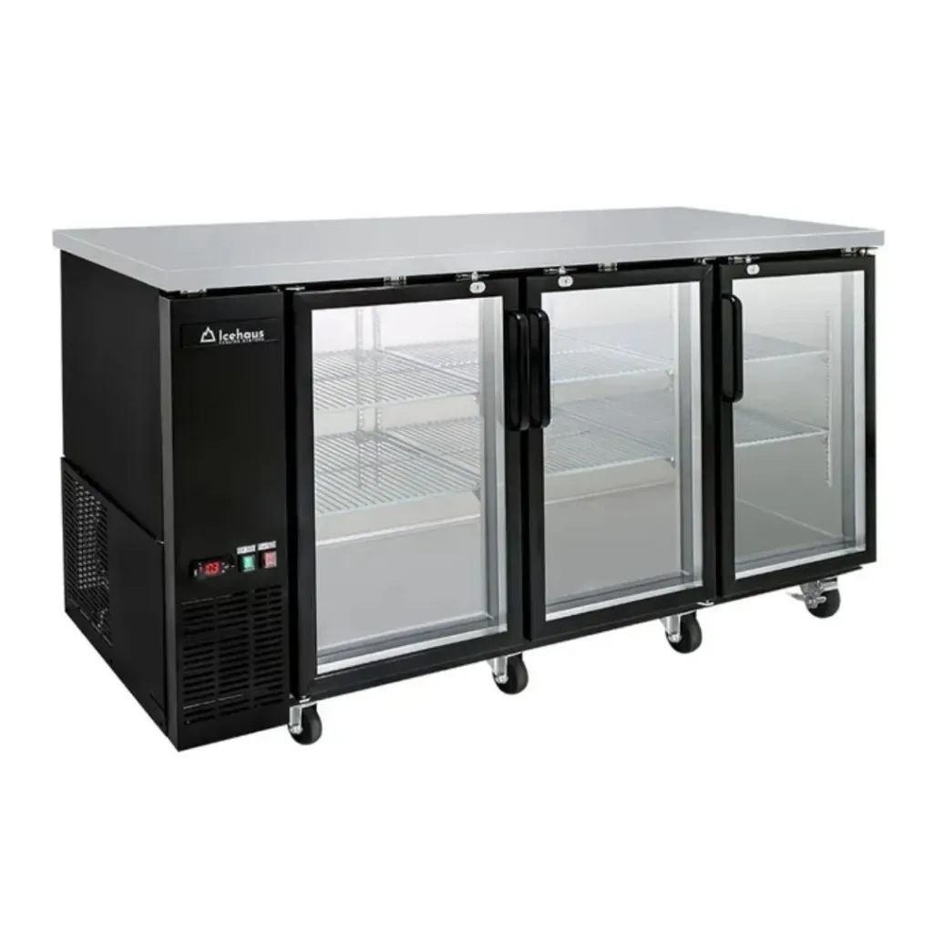 CONTRA BARRA REFRIGERADA 3 PUERTAS DE CRISTAL D5-CBR-3PC-SS-01 ICEHAUS