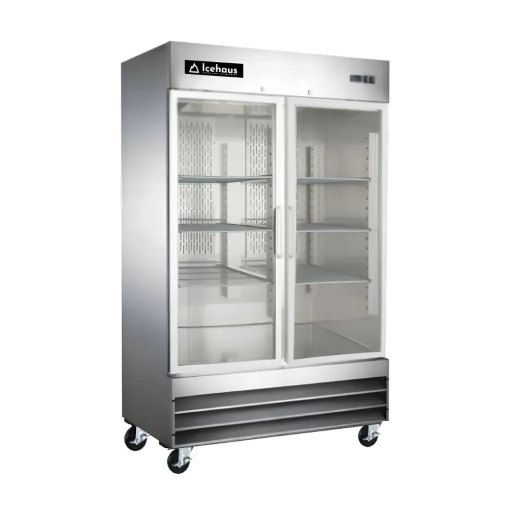 [7770236] REFRIGERADOR EN INOXIDABLE 2 PUERTAS CRISTAL D10-RV-2PC-SS-01 ICEHAUS