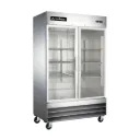 REFRIGERADOR EN INOXIDABLE 2 PUERTAS CRISTAL D10-RV-2PC-SS-01 ICEHAUS
