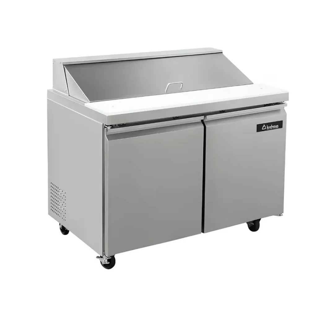 MESA PARA ENSALADAS 2 PUERTAS 1188MM DE FRENTE D15-ME-2P-SS-01 ICEHAUS