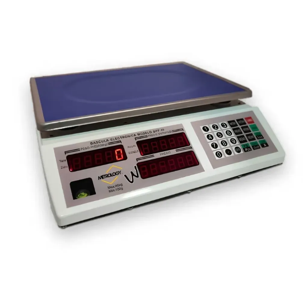 Báscula de 40Kg con Puerto Serial P/Punto de Venta Amticucaracha BPP40W METROLOGY