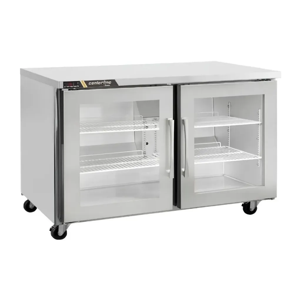 Refrigerador bajo barra 48'', puertas de cristal, mesa de trabajo, CLUC-48R-GD-WT CENTERLINE