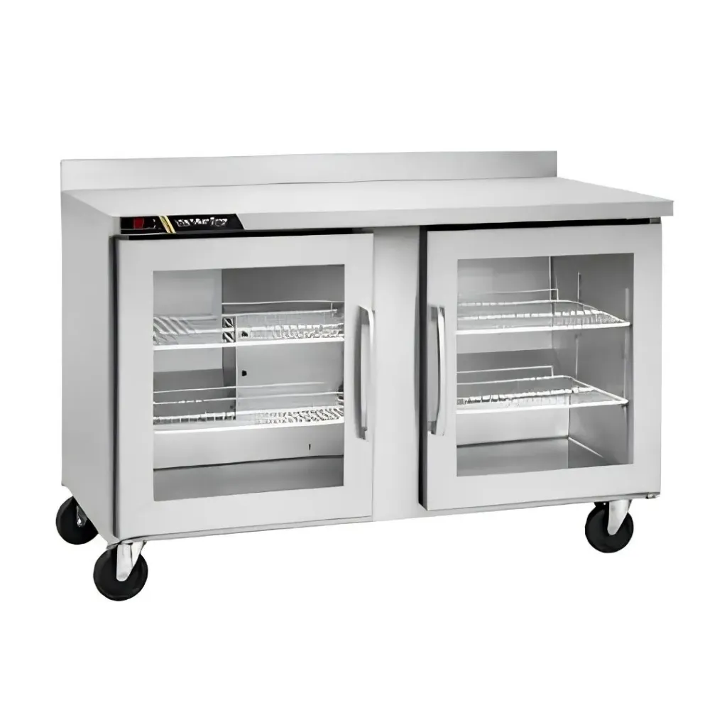 Refrigerador bajo barra 60”, puertas de cristal, mesa de trabajo, CLUC-60R-GD-WT CENTERLINE