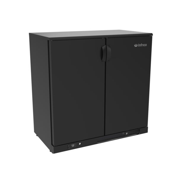 [202640018] Expositor refrigerado horizontal altura 920 mm. ERV Series de capacidad 220 con puertas planas ERV25PP INFRICO