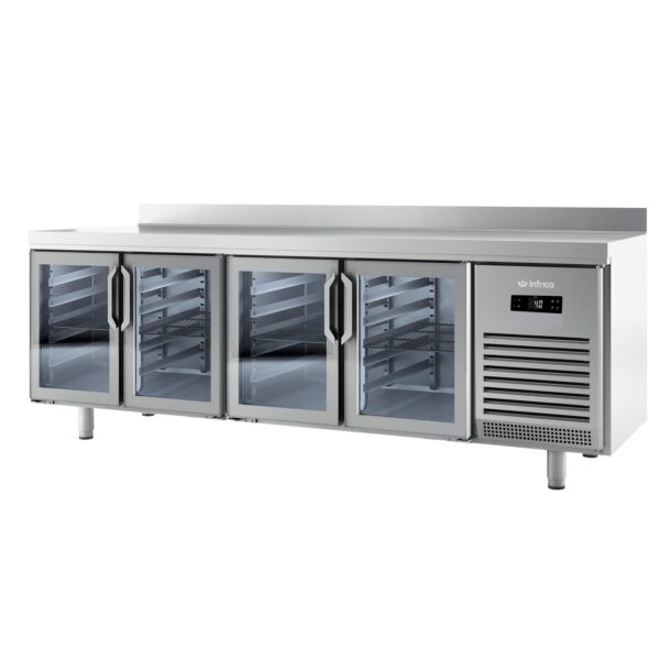 Mesa refrigerada con puertas cristal 600 Series de 2500mm altura 850BMPP2500CRINFRICO
