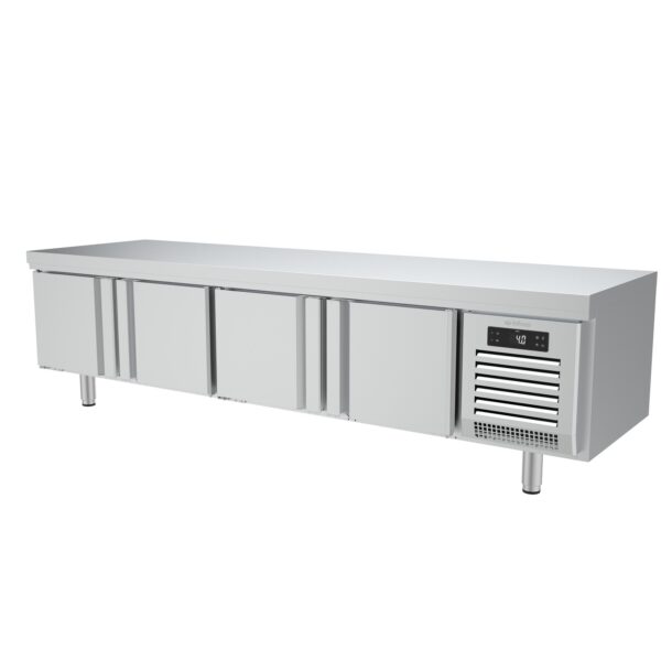 Mesa baja refrigeración Series GN1/1 700 de 2400mm altura 650MSG2400INFRICO