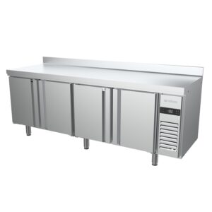 Mesa refrigerada pre-instalada Series GN1/1 700 de 2450 mm altura 850 grupo remoto de baja temperaturaBMGN2450GRBTINFRICO