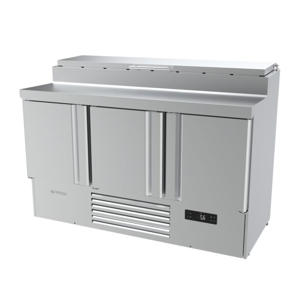 Series GN1/1 1460x700 altura 895/1050 encimera ensalada cuba inyectada, cubetas 8 de 1/4 ME1003EN INFRICO
