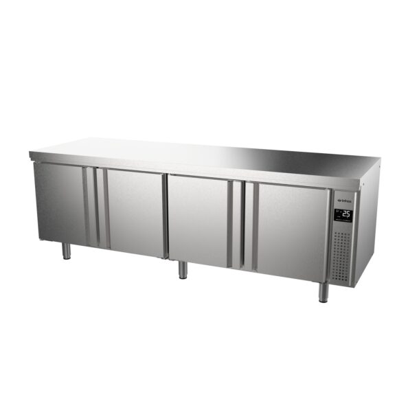Mesa refrigeración euronorma 600 x 400 puerta de cristal Series 800 de 2075mm altura 850 MR2750GR INFRICO