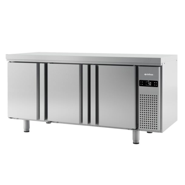 Mesa refrigeración euronorma 600 x 400 pre-instalada Series 800 2190mm altura 850 grupo remoto MR2190GR INFRICO
