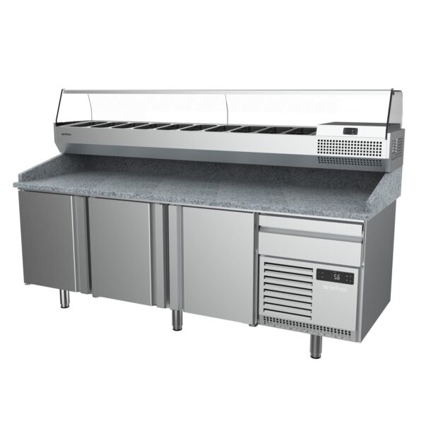 Mesa refrigerada pizza Serie MP 800 de 2300mmMP2300INFRICO