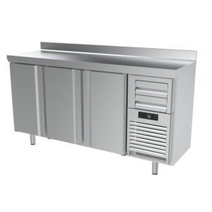 Frente mostrador refrigerado Serie FMPP de 2000mm altura 1050 acero inoxidable interior y exterior FMPP2000II INFRICO