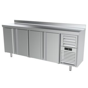 Frente mostrador refrigerado Serie FMPP de 2500mm altura 1050 acero inoxidable interior y exteriorFMPP2500IIINFRICO