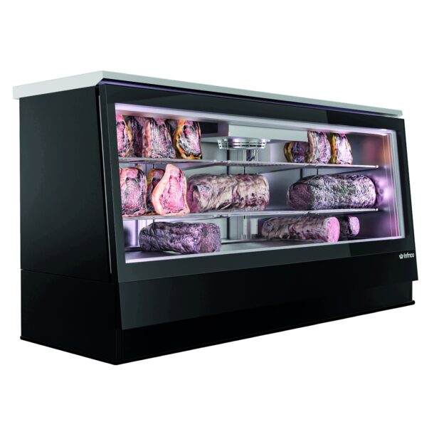 Vitrina cerrada refrigerada Dry Aged Serie VC 2100mm ext acero lacado negroVC2010MDABINFRICO