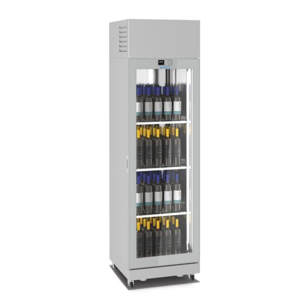 Armarios expositores de vino VITRA V 6500mm de una cara de crital LO6511V INFRICO
