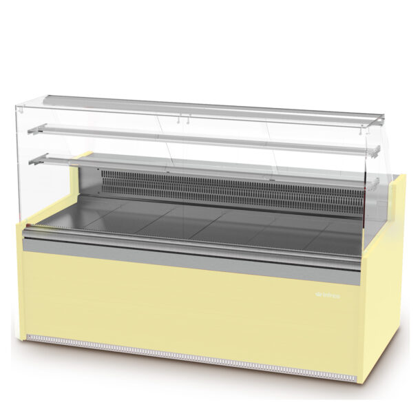 Vitrina expositora con reserva para pastelería serie Glace 998 mm. Serie cristal planoVGL9PINFRICO