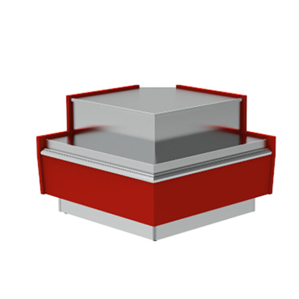 Mueble caja mostrador serie Glace 1205mm. Serie ángulo abierto 90VGL90AAMINFRICO