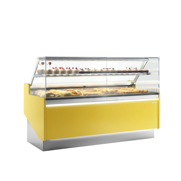 Vitrina expositora para pastelería serie Lyon 1875mm. Serie InoxVLY18IINFRICO
