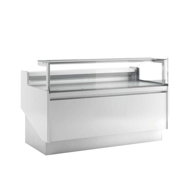 Vitrina expositora para pastelería vidrio bajo serie Lyon LG.Serie Inox 1250mmVLY12ILGINFRICO