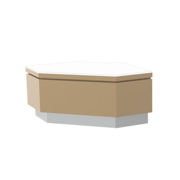 Mueble caja mostrador serie Lyon 1855mm. Serie ángulo abierto 90 VLY90AAM INFRICO