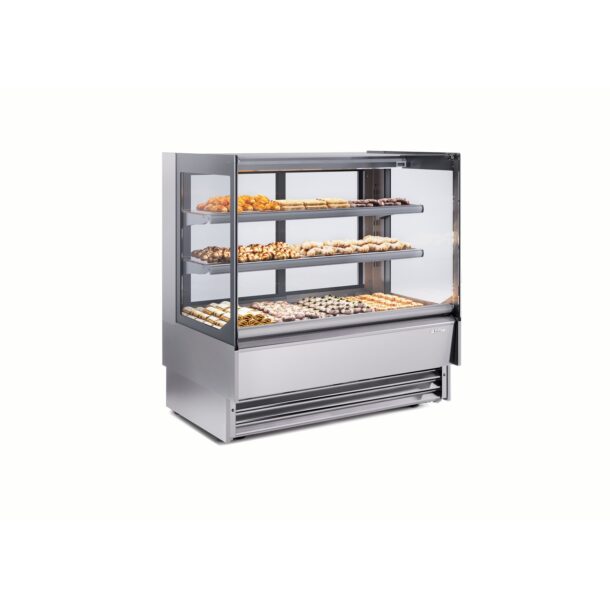 Vitrina expositora para pastelería serie Onix. Caliente 1875mm. Inox completaVON18PHTINFRICO