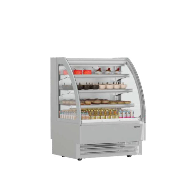Vitrina expositora para pastelería autoservicio serie Onix. Autoservicio 1250mmVON12SSINFRICO