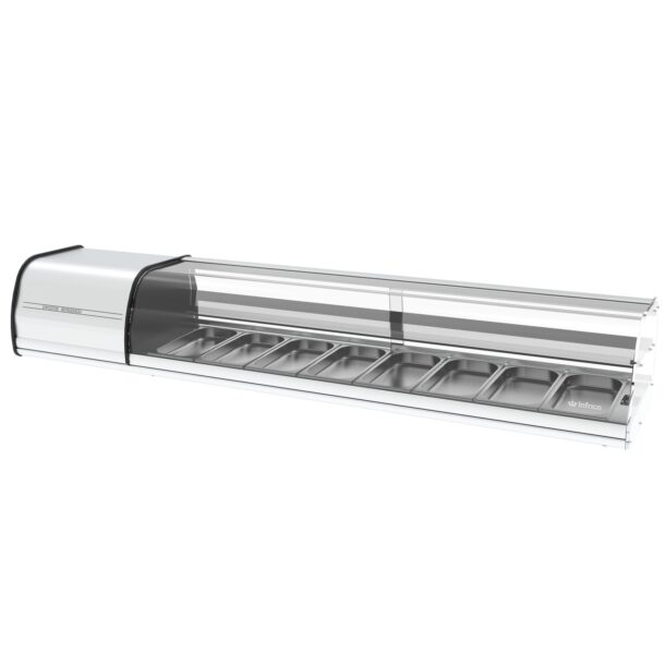 Expositor de tapas y pintxos serie VET.Serie 8 bandejas GN VET8DP INFRICO