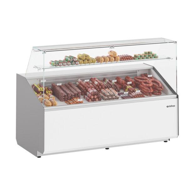 Vitrina expositora estática. Serie VJU plata 2506mm cristal planoVJU15PINFRICO