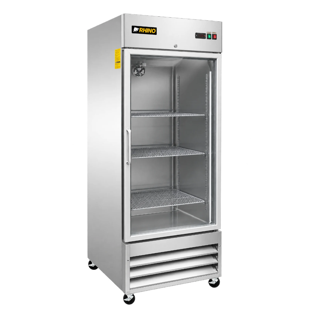 Congelador Vertical de Acero Inoxidable con Puerta de Cristal 21 pies CONVECRI-23 RHINO