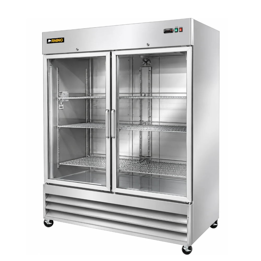 Congelador Vertical de Acero Inoxidable con Puerta de Cristal 41 pies CONVECRI-47 RHINO