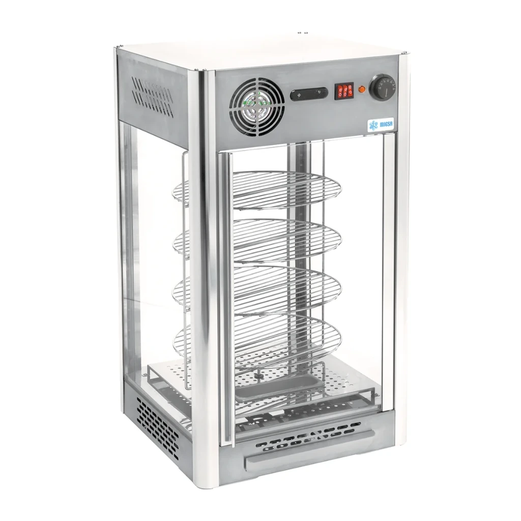 Exhibidor y Calentador de Pizza Parrillas Giratorias 47 cm RTR-108L MIGSA