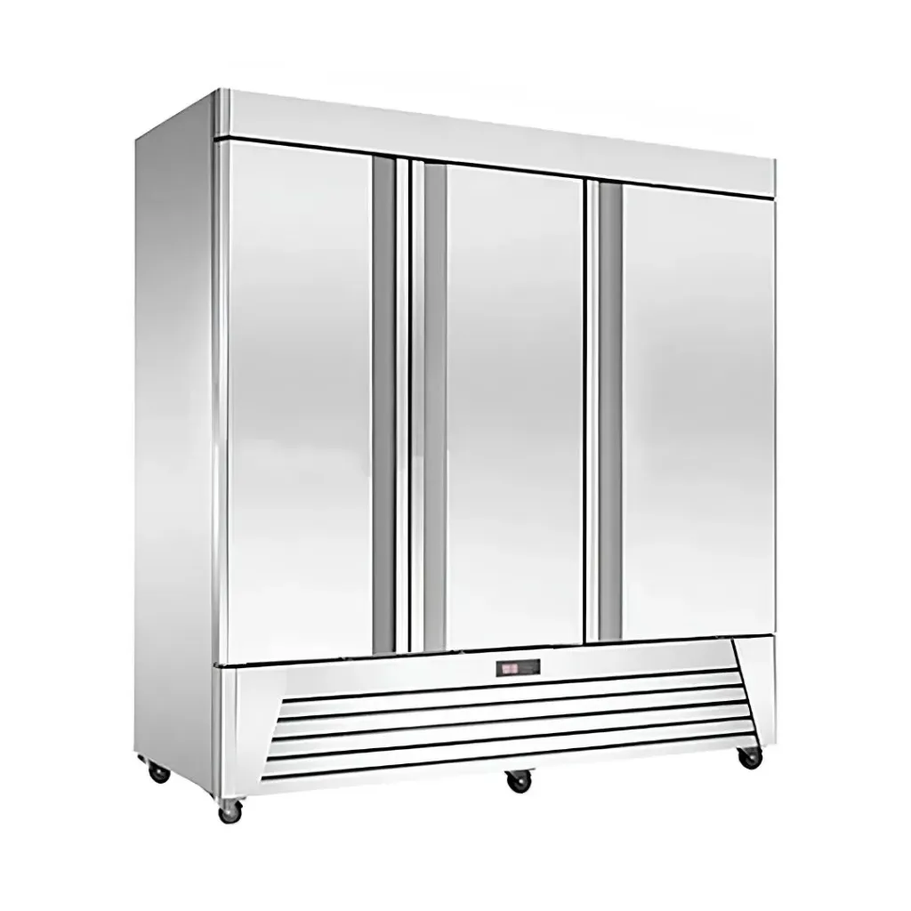 [100759] Refrigerador Industrial Vertical en Acero Inox. 3 Puertas Sólidas 72 Pies UR-78C-3 MIGSA