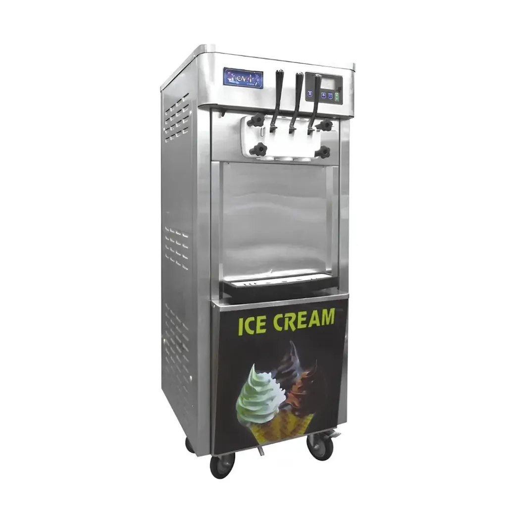 Máquina de Helado Suave a Piso 3 Salidas 20 Litros por Hora con Modo Nocturno 220V BQL-825E-P/240 MIGSA
