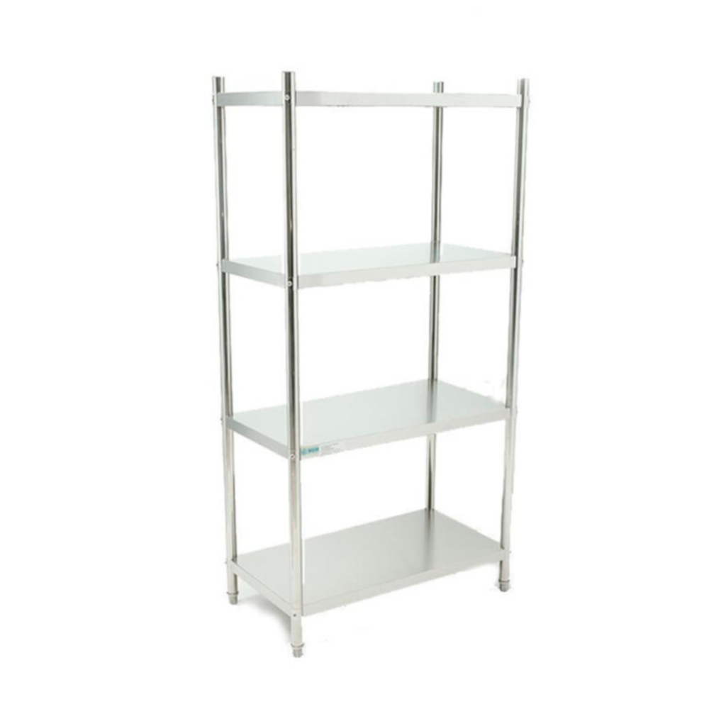 [101315] Anaquel de Acero Inox. 4 Entrepaños Lisos 90 cm BN-R02/90 MIGSA