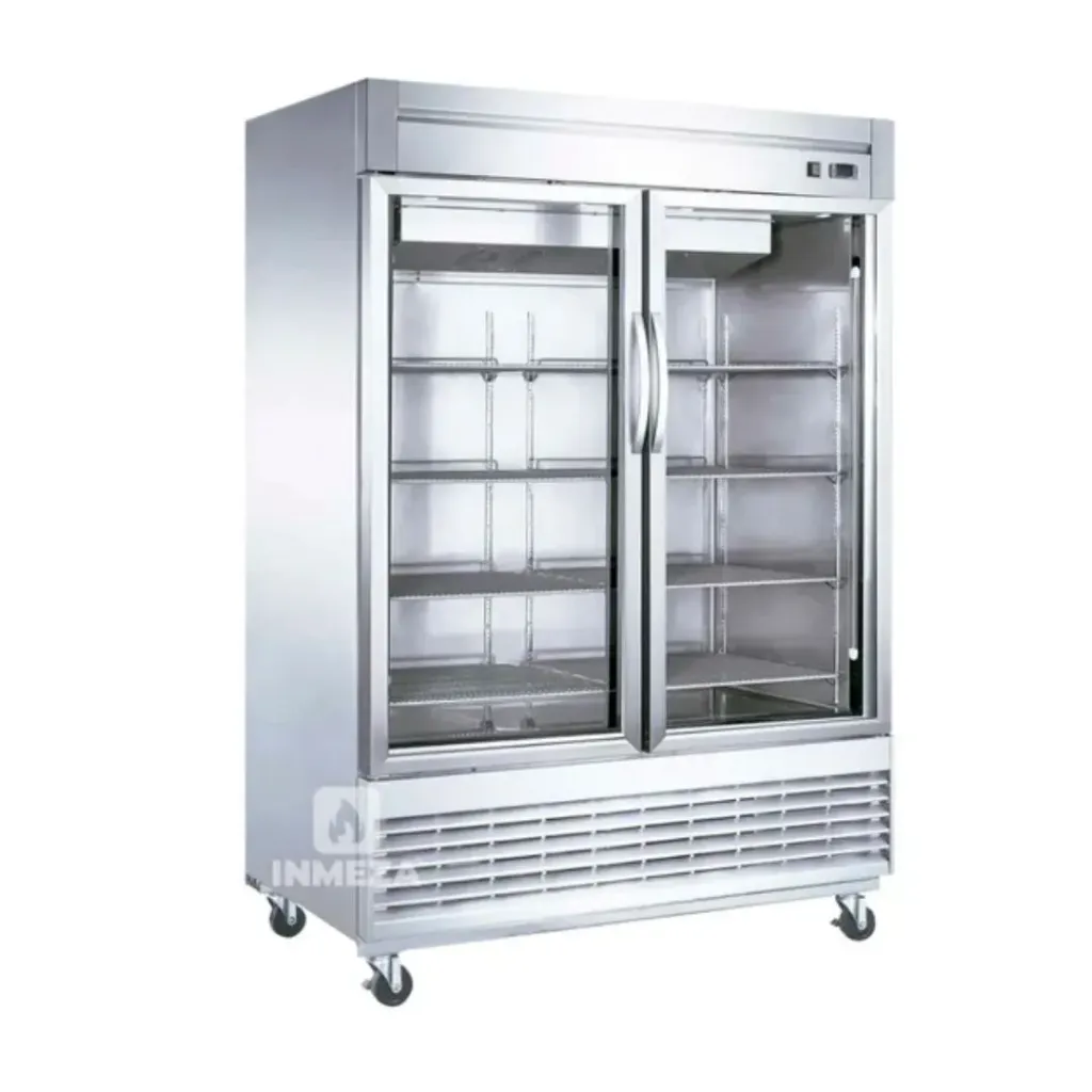 [101321] Refrigerador Industrial Vertical en Acero Inox. 2 Puertas de Cristal 47 Pies UR-54C-2G MIGSA