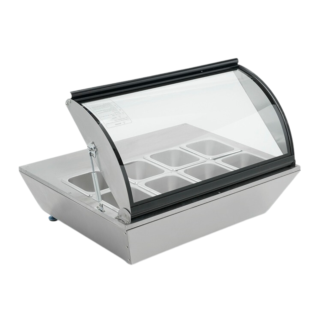[101363] Base Congelada para Helados de 4 Insertos Sobre Mesa con Tapa RTD-67L MIGSA