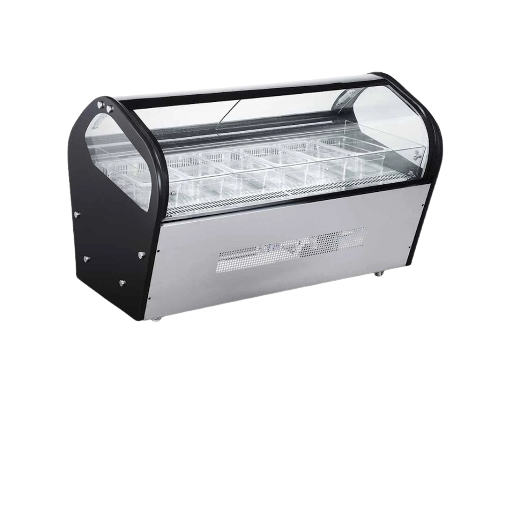 [101365] Vitrina Exhibidora de Helados de 6 Insertos Sobre Mostrador RTD-122L MIGSA