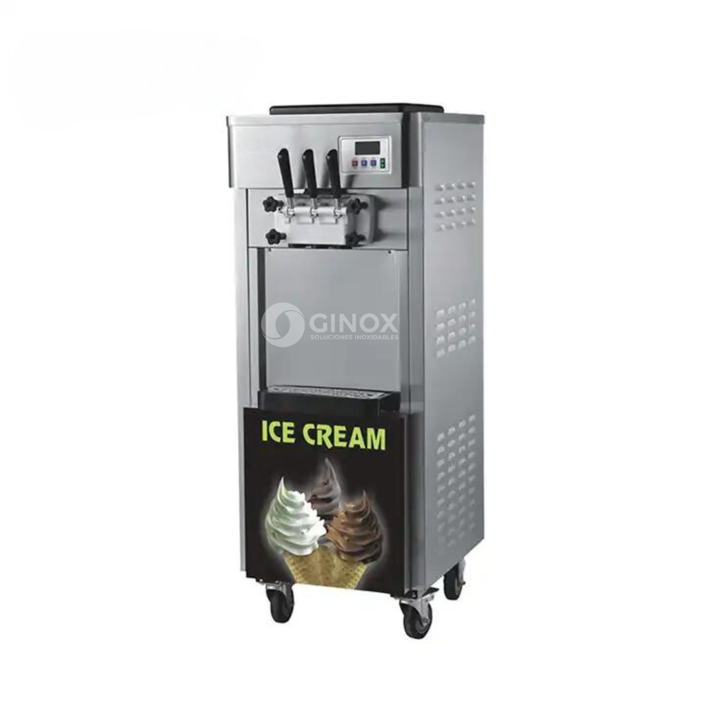 [101428] Máquina de Helado Suave a Piso 3 Salidas 20 Litros por Hora 220V BQL-825E/240 MIGSA