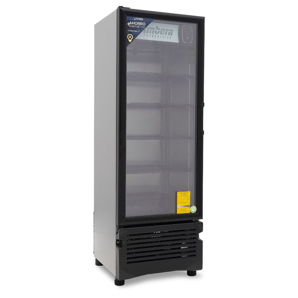 [1021744] Refrigerador Vertical Acero Inoxidable Puerta de Vidrio VR-12-D IMBERA