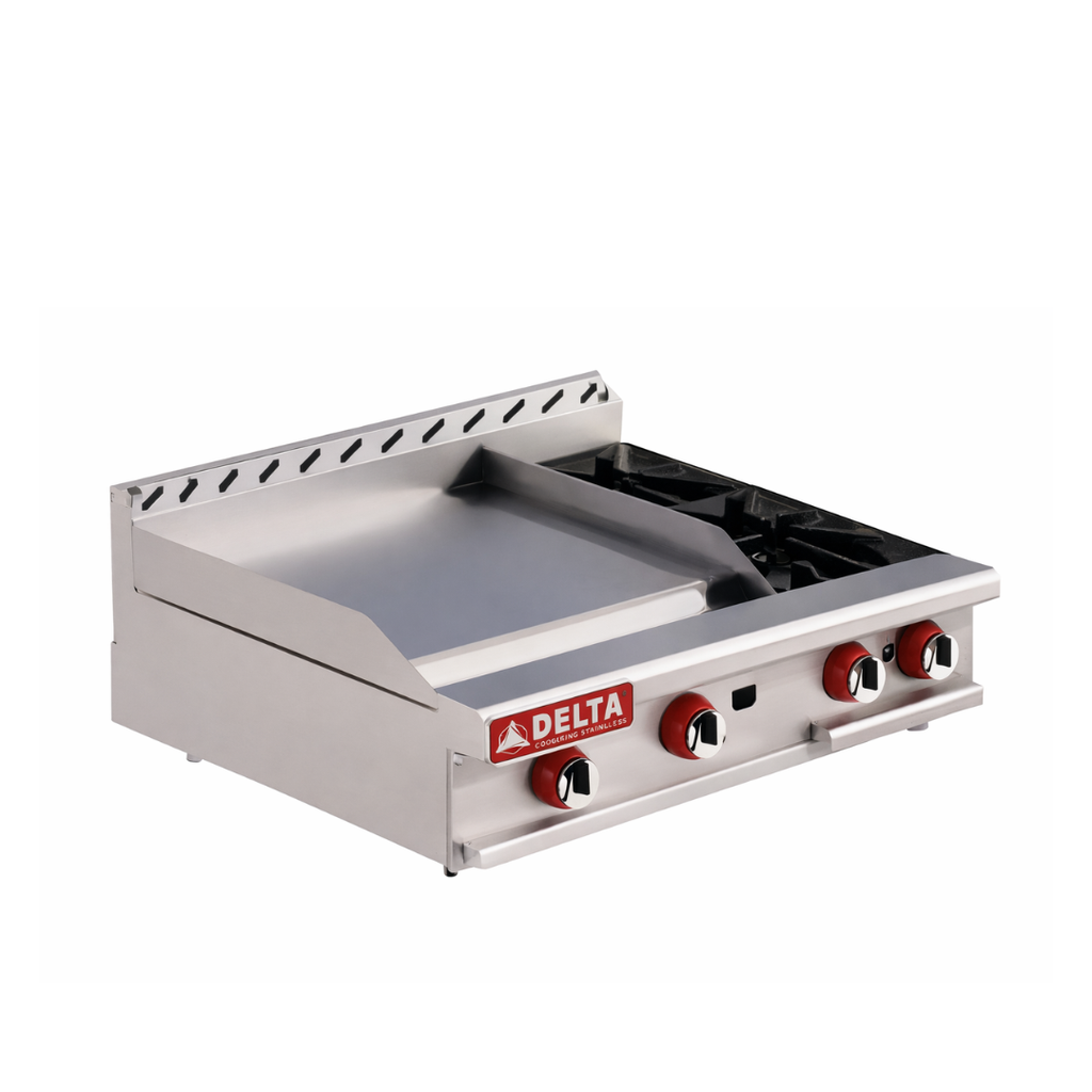 [11112076] Plancha 24 + Parrilla 2 quemadores abiertos 12 2-G-2-Q MIX DELTA