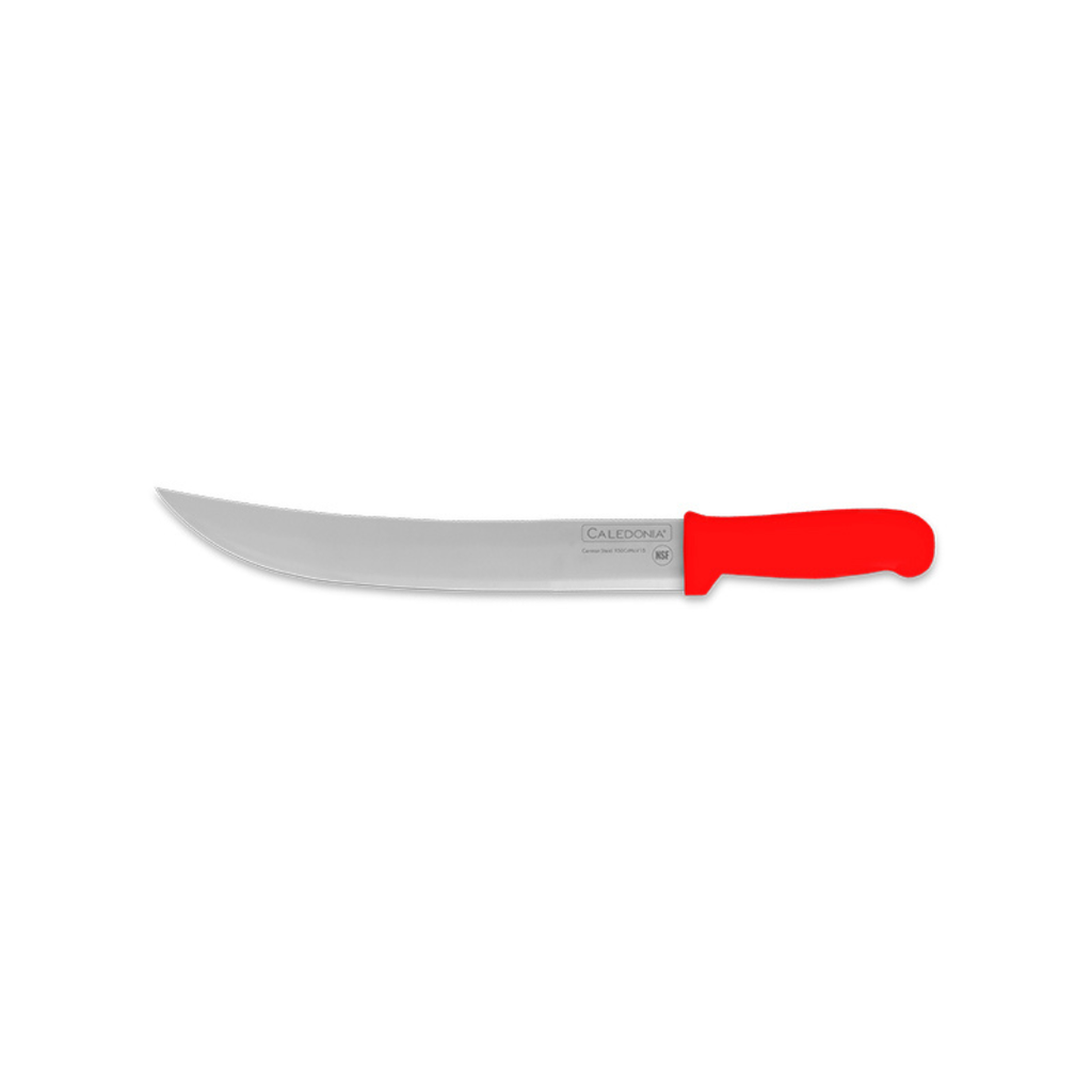 [103565] Cuchillo Bistecero Curvo 12'' Color Rojo CABIC-12R CALEDONIA