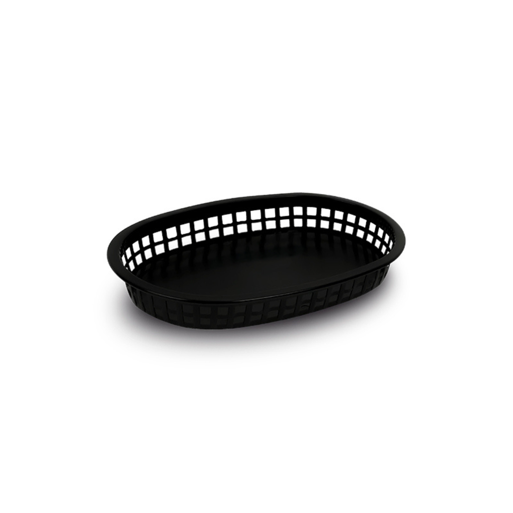 [103607] Canasta de plástico para centro de mesa, oblonga color negro CAMOB-N CALEDONIA