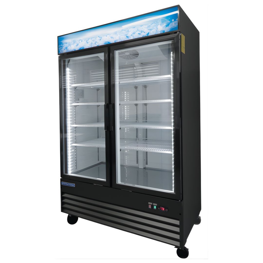 [23102073] Congelador Vertical 2 Puertas de Vidrio INT/CV-2PV-AI INTERNATIONAL