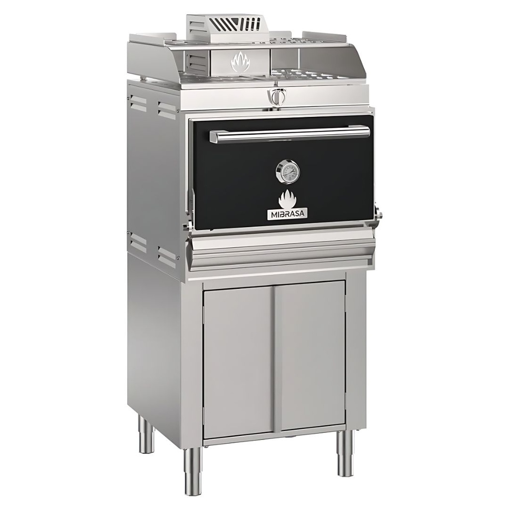 [23102160] Horno de Brasa con Armario Bajo y Soporte Bandejas75 a 90 Comensales HMB AB SB 75-VS MIBRASA