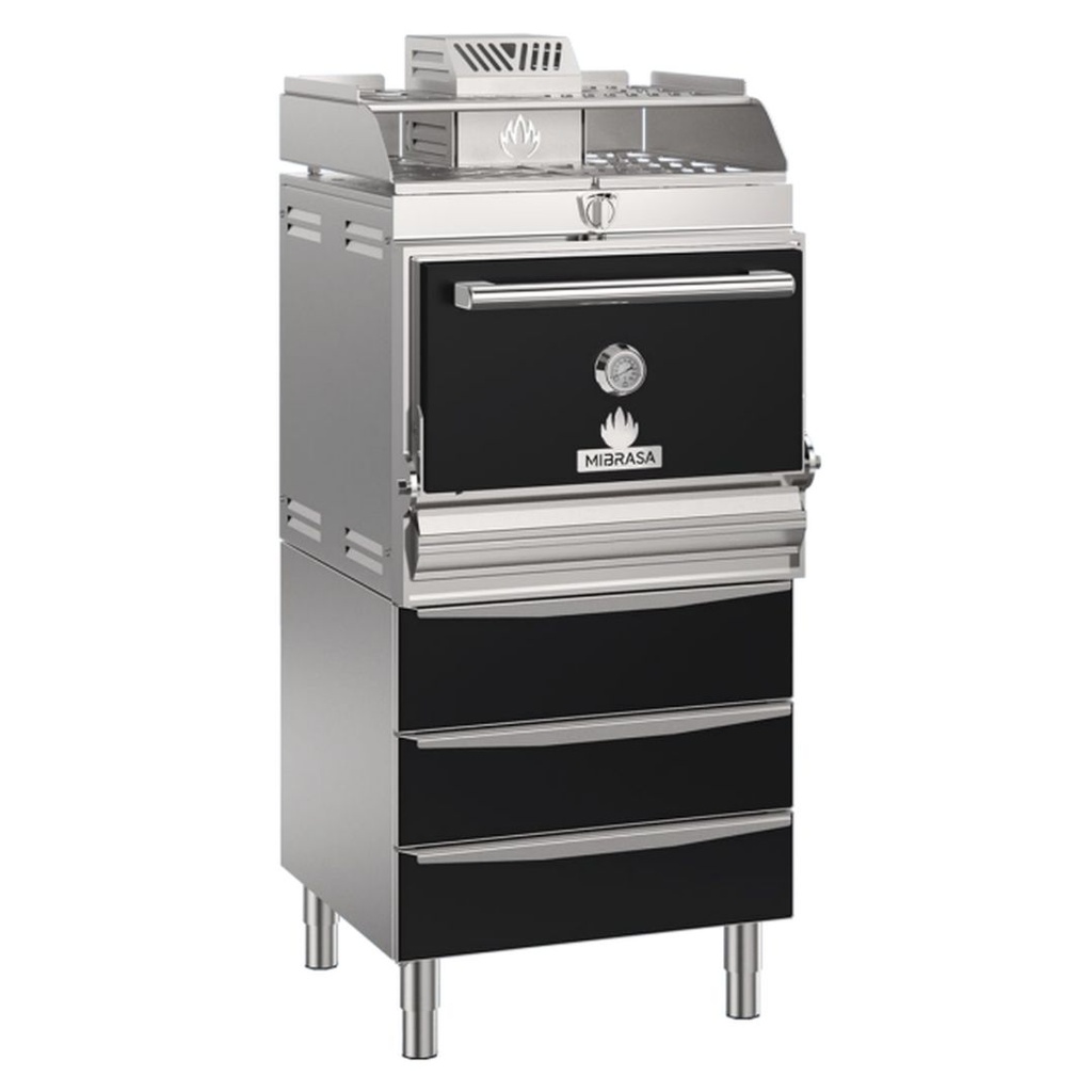 [23102166] Horno de Brasa con Cajones Térmicos y Soporte Bandeja 75 a 95 Comensales HMB HOT SB 75-S MIBRASA